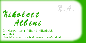 nikolett albini business card